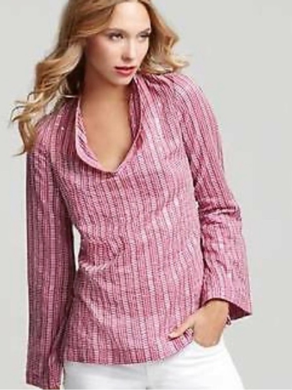 Tory Burch Stephanie Embellished Tunic Blouse